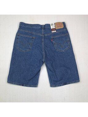 Levis 505 Mens Regular Fit Denim Shorts W36 Blue 10" Inseam Bermuda Shorts